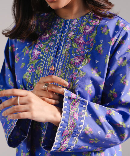 Blue Lawn Straight Suit - View 2