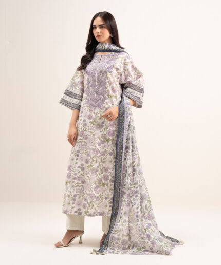Unstitched 3-Piece Ensemble - View 1