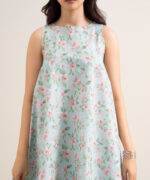 Ice Blue Zari Lawn Unstitched Ensemble - View 3