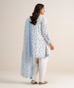 Off White Zari Lawn Unstitched Ensemble - View 3