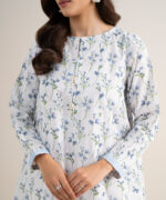 Off White Zari Lawn Unstitched Ensemble - View 2