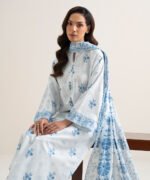 White Lawn Unstitched Ensemble - View 3
