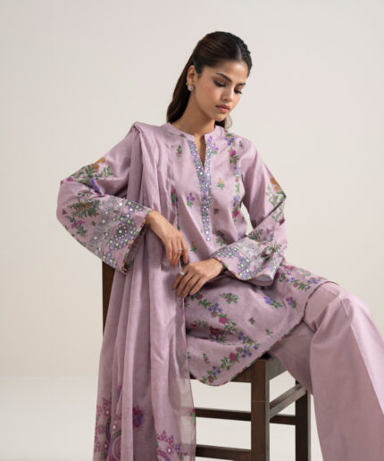 Light Purple Lawn Unstitched Ensemble - View 2