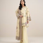 Light Yellow Lawn Unstitched Ensemble - View 1