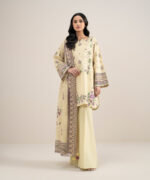 Light Yellow Lawn Unstitched Ensemble - View 1