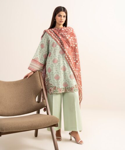 Unstitched 3-Piece Ensemble - View 1