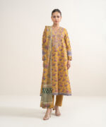 Mustard Lawn Unstitched Ensemble - View 1
