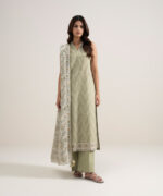 Sage Green Lawn Unstitched Ensemble - View 1