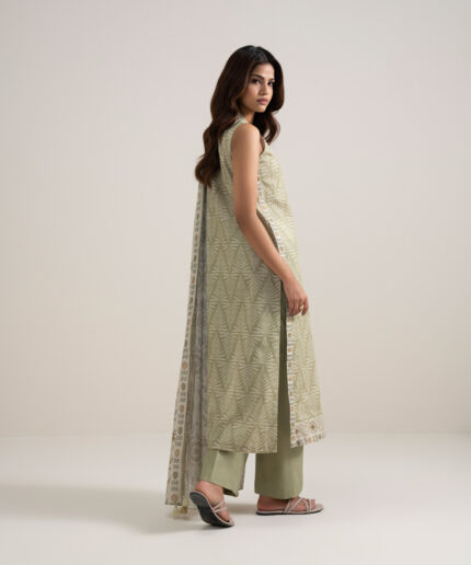 Sage Green Lawn Unstitched Ensemble - View 2