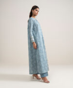 Ice Blue And Off White Lawn Unstitched Ensemble - View 5