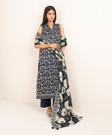 Unstitched 3-Piece Ensemble - View 2