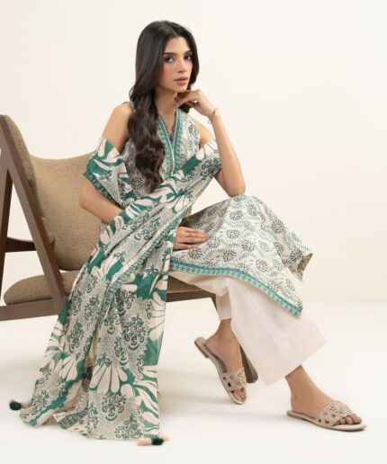 Unstitched 3-Piece Ensemble - View 2