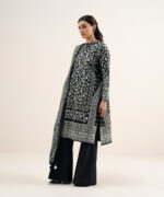 Off White And Black Lawn Unstitched Ensemble - View 4
