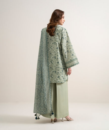 Sage Green Lawn Unstitched Ensemble - View 2