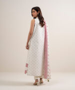 Off White Lawn Unstitched Ensemble - View 3