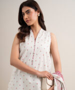 Off White Lawn Unstitched Ensemble - View 4