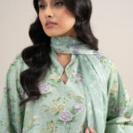 Light Mint Lawn Unstitched Ensemble - View 1