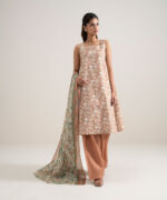 Dull Orange Lawn Unstitched Ensemble - View 5