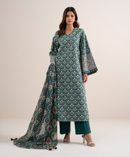 Unstitched 3-Piece Ensemble - View 2
