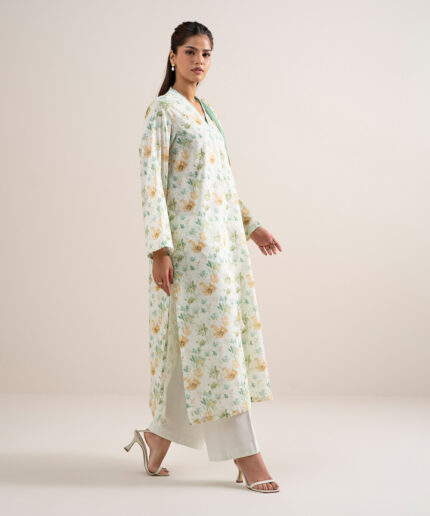 Multi Lawn Unstitched Ensemble - View 1