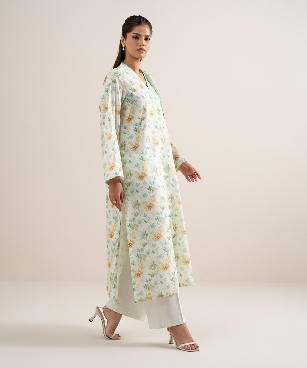 Multi Lawn Unstitched Ensemble - View 1 Multi Lawn Unstitched Ensemble - View 1