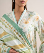 Multi Lawn Unstitched Ensemble - View 4