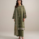 Green Lawn Unstitched Ensemble - View 1