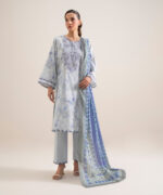 Peach Lawn Unstitched Ensemble - View 3