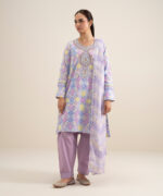 Ice Blue Lawn Unstitched Ensemble - View 2