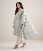 Lime Yellow And Light Green Lawn Unstitched Ensemble - View 5