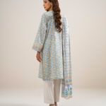Lime Yellow And Light Green Lawn Unstitched Ensemble - View 1