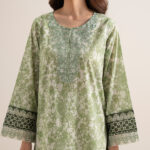 Aqua Lawn Unstitched Ensemble - View 1