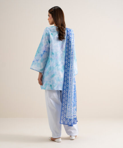 Blue Lawn Unstitched Ensemble - View 2