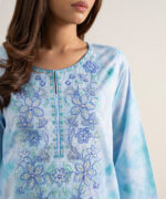 Blue Lawn Unstitched Ensemble - View 4