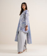 Tea Pink And Off White Lawn Unstitched Ensemble - View 3