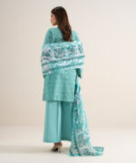 Ice Blue Lawn Unstitched Ensemble - View 1