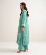See Green Cotton Unstitched Ensemble - View 5