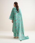 See Green Cotton Unstitched Ensemble - View 1