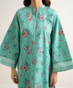 See Green Cotton Unstitched Ensemble - View 4
