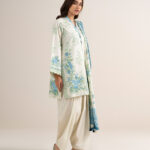 Off White Lawn Unstitched Ensemble - View 1