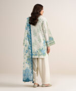 Off White Lawn Unstitched Ensemble - View 3