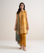 Mustard Lawn Unstitched Ensemble - View 5