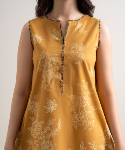 Mustard Lawn Unstitched Ensemble - View 1