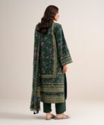 Green Arabic Lawn Unstitched Ensemble - View 5