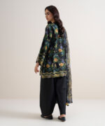 Black Arabic Lawn Unstitched Ensemble - View 5