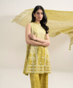 Mustard Lawn Unstitched Ensemble - View 3