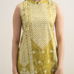 Mustard Lawn Unstitched Ensemble - View 1
