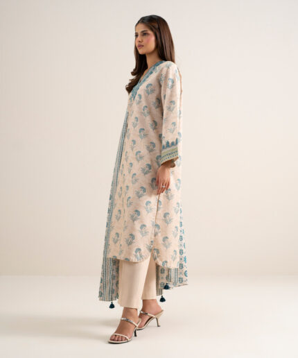 Light Tea Pink Lawn Unstitched Ensemble - View 2