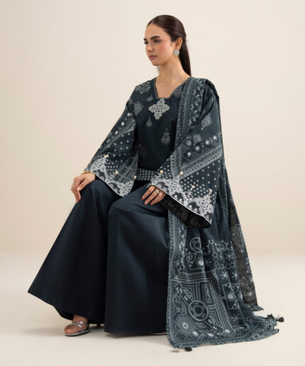 Black Lawn Unstitched Ensemble - View 1