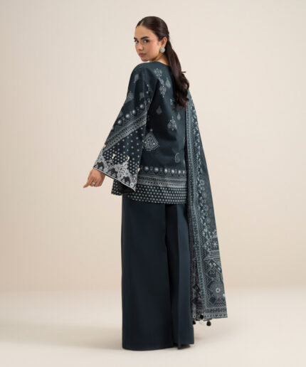 Black Lawn Unstitched Ensemble - View 2